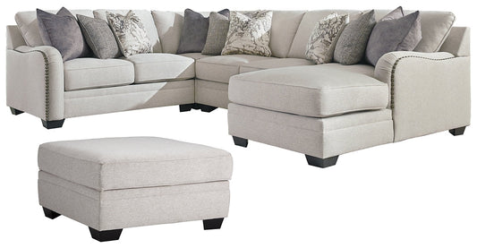 Dellara 4-Piece Sectional with Ottoman at Cloud 9 Mattress & Furniture furniture, home furnishing, home decor