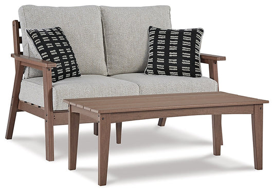 Emmeline Outdoor Loveseat with Coffee Table at Cloud 9 Mattress & Furniture furniture, home furnishing, home decor