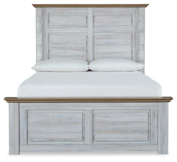 Haven Bay Queen Panel Bed with Mirrored Dresser, Chest and 2 Nightstands at Cloud 9 Mattress & Furniture furniture, home furnishing, home decor