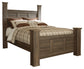 Juararo Queen Poster Bed with Mirrored Dresser at Cloud 9 Mattress & Furniture furniture, home furnishing, home decor