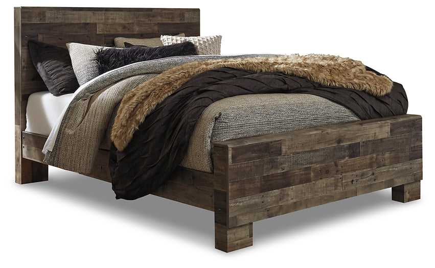 Derekson Queen Panel Bed with Mirrored Dresser at Cloud 9 Mattress & Furniture furniture, home furnishing, home decor