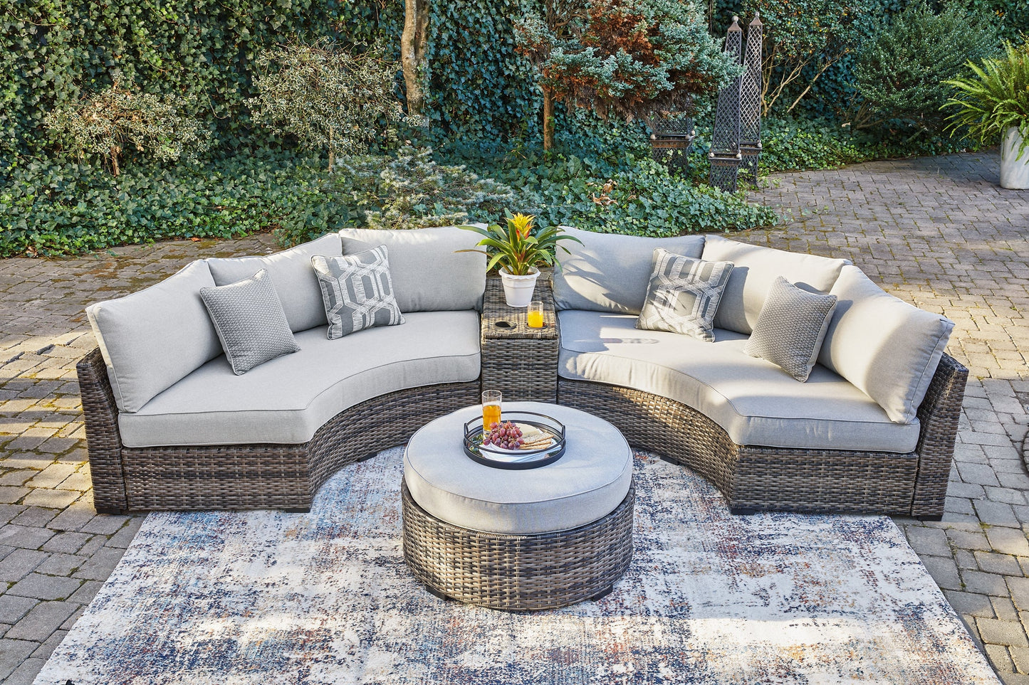 Harbor Court 3-Piece Outdoor Sectional with Ottoman at Cloud 9 Mattress & Furniture furniture, home furnishing, home decor