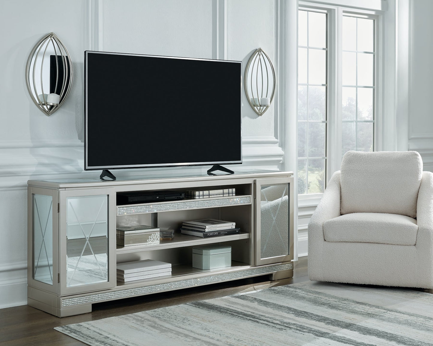 Flamory LG TV Stand w/Fireplace Option at Cloud 9 Mattress & Furniture furniture, home furnishing, home decor