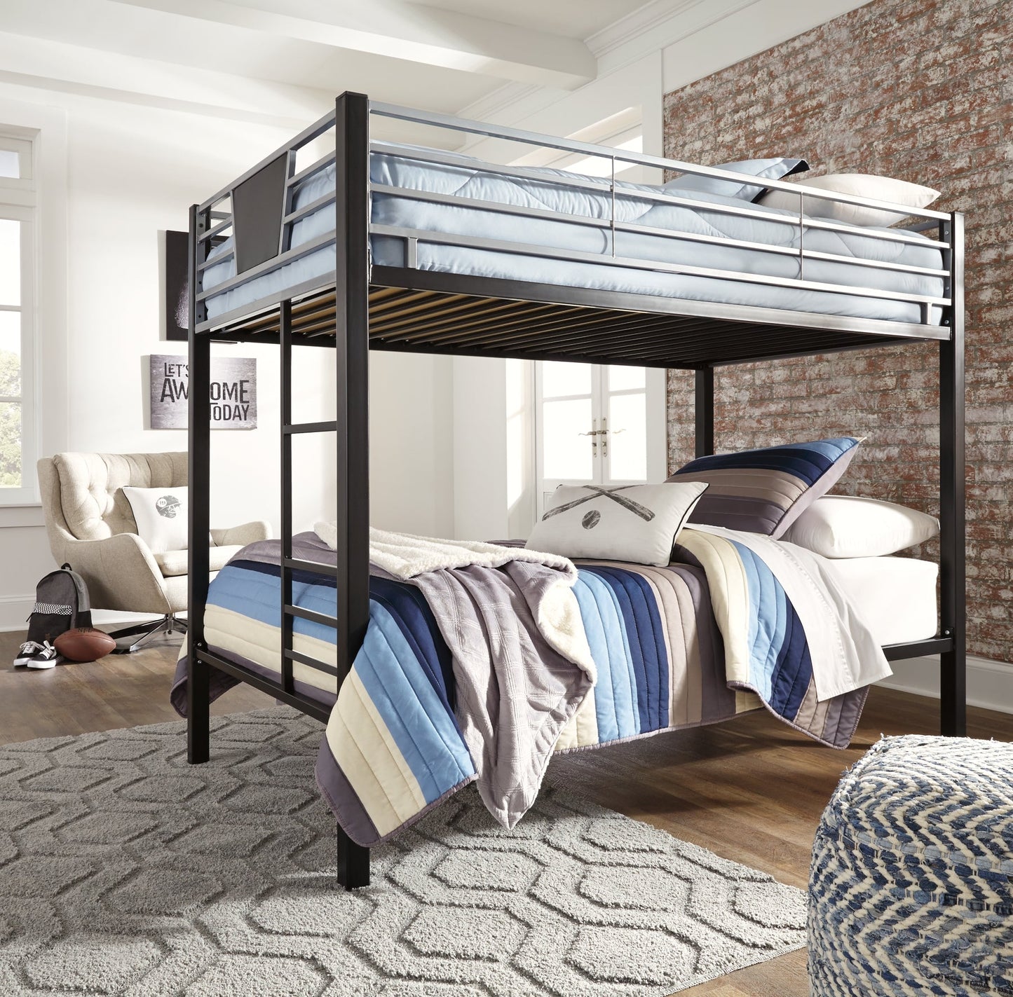 Dinsmore Twin/Twin Bunk Bed w/Ladder at Cloud 9 Mattress & Furniture furniture, home furnishing, home decor