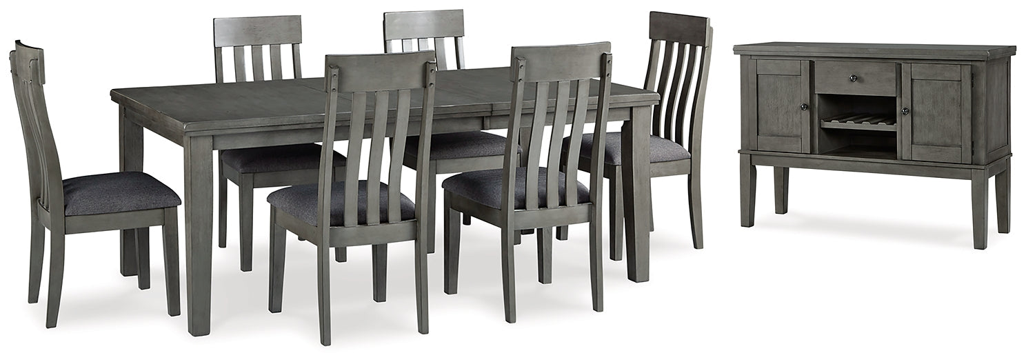 Hallanden Dining Table and 6 Chairs with Storage at Cloud 9 Mattress & Furniture furniture, home furnishing, home decor