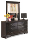 Huey Vineyard Full Sleigh Bed with Mirrored Dresser at Cloud 9 Mattress & Furniture furniture, home furnishing, home decor