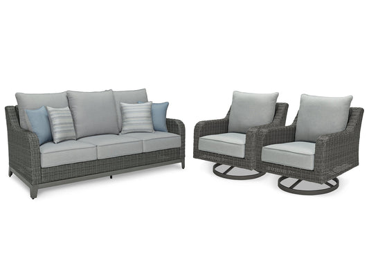 Elite Park Outdoor Sofa with 2 Lounge Chairs at Cloud 9 Mattress & Furniture furniture, home furnishing, home decor