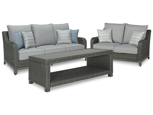 Elite Park Outdoor Sofa and Loveseat with Coffee Table at Cloud 9 Mattress & Furniture furniture, home furnishing, home decor