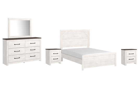 Gerridan Full Panel Bed with Mirrored Dresser and 2 Nightstands at Cloud 9 Mattress & Furniture furniture, home furnishing, home decor