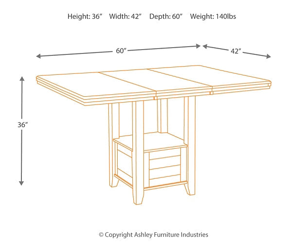Haddigan RECT DRM Counter EXT Table at Cloud 9 Mattress & Furniture furniture, home furnishing, home decor