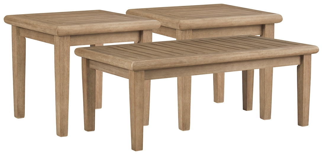 Gerianne Outdoor Coffee Table with 2 End Tables at Cloud 9 Mattress & Furniture furniture, home furnishing, home decor