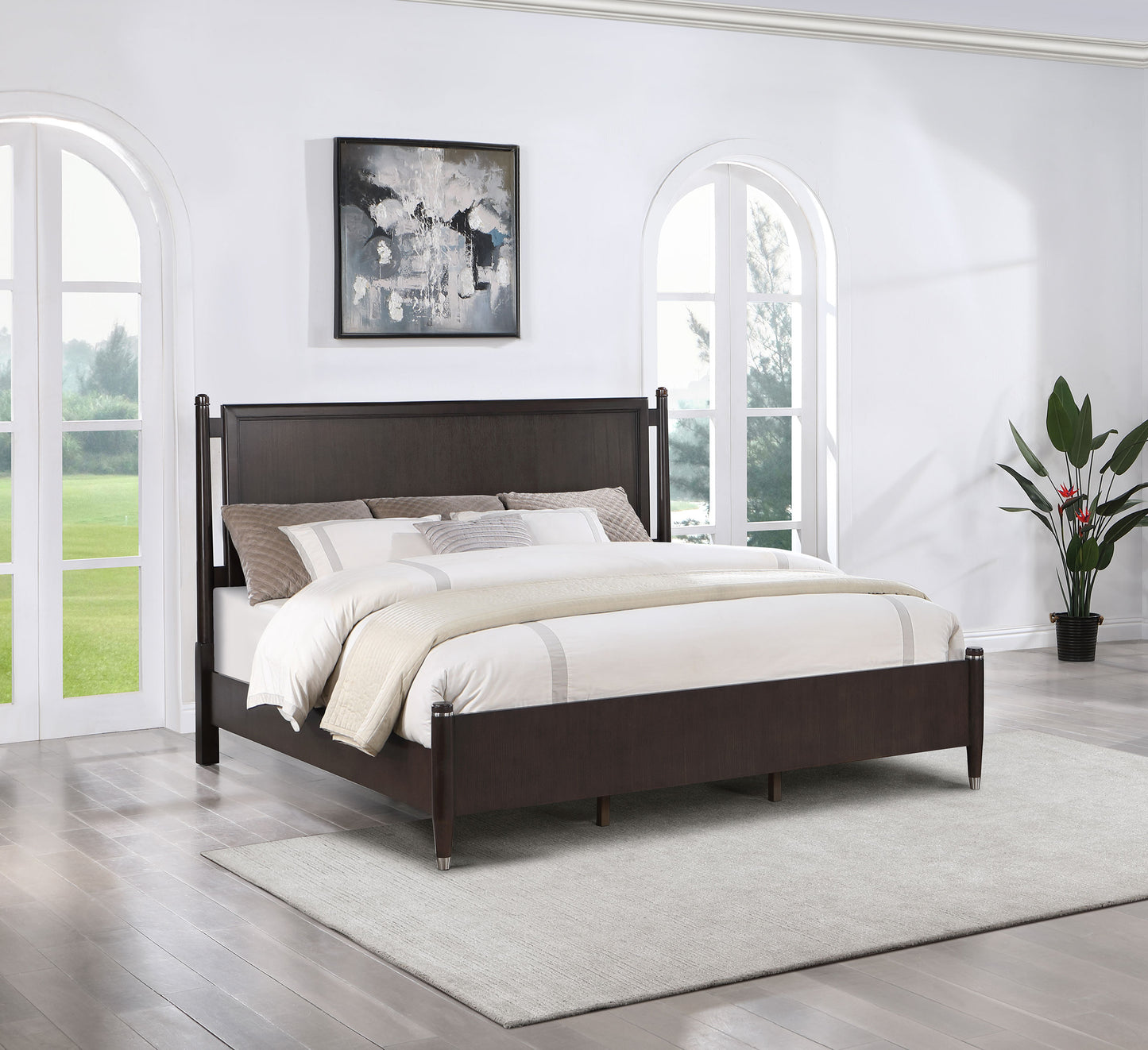 Emberlyn Wood Queen Poster Bed Brown