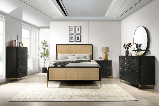 Arini 5-piece Queen Bedroom Set Black and Natural