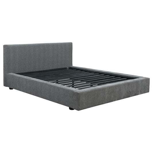 Gregory Upholstered California King Panel Bed Graphite