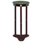 Edie Round Marble Top Accent Table Merlot