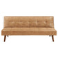 Jenson Upholstered Tufted Convertible Sofa Bed Saddle Brown