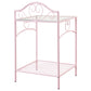 Massi 1-shelf Nightstand with Glass Top Powder Pink