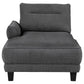 Caspian Upholstered Curved Arms Sectional Sofa Grey