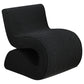 Ronea Boucle Upholstered Armless Curved Accent Chair Charcoal