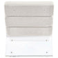 Serreta Boucle Upholstered Armless Acrylic Chair Ivory