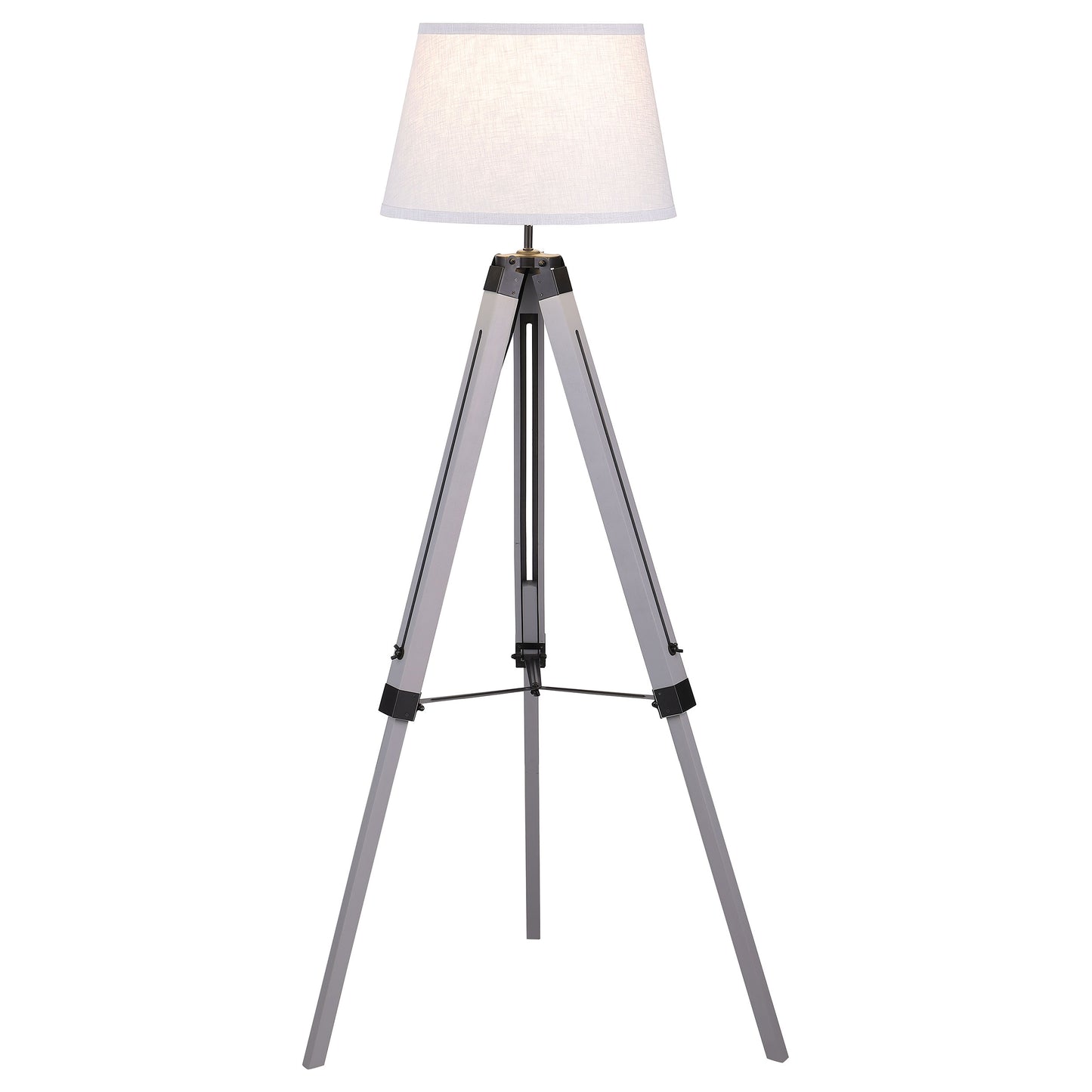 Dayton Adjustable Empire Shade Tripod Floor Lamp Grey