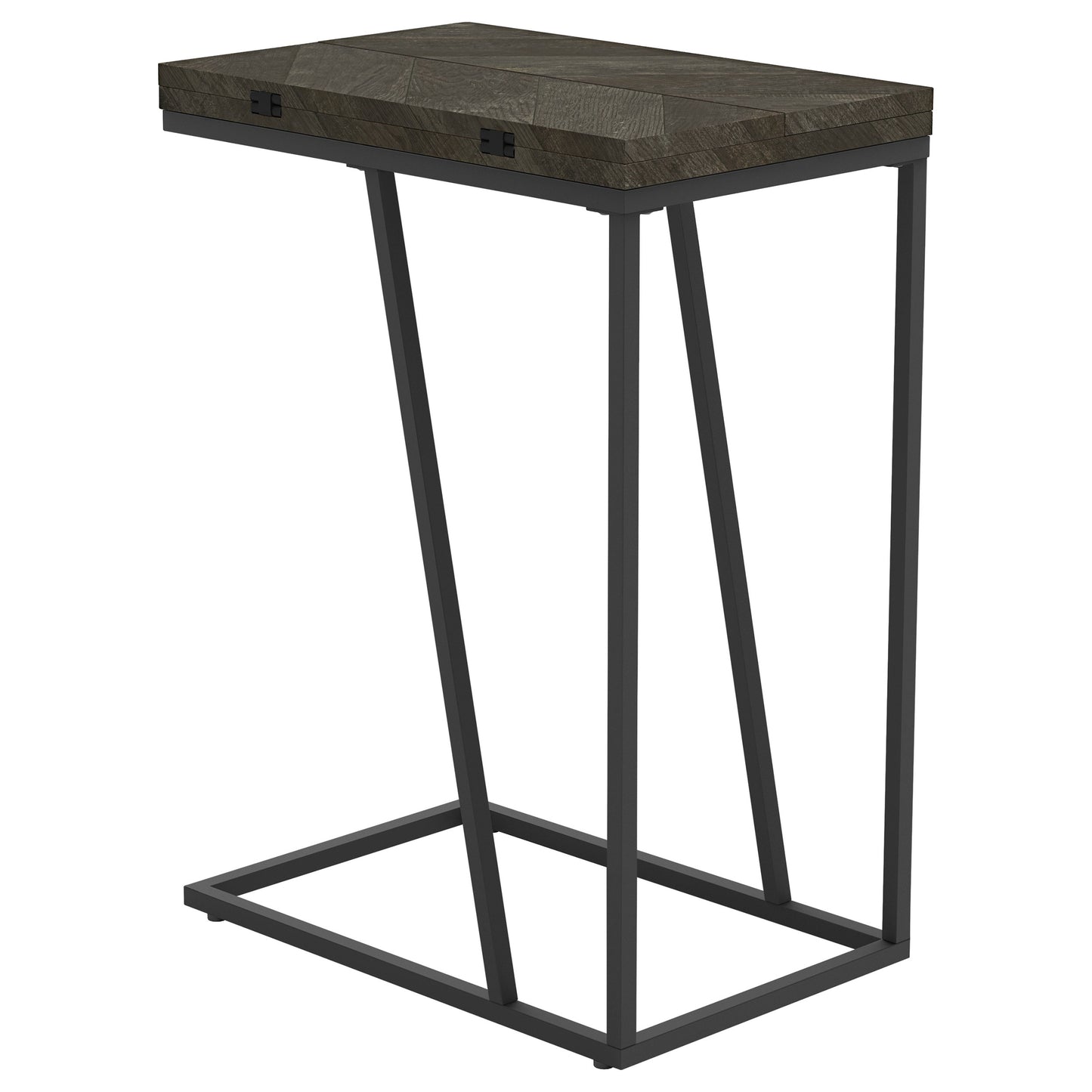Carly Expandable Chevron Rectangular Accent Table Grey
