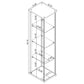 Bellatrix 3-shelf Clear Glass Curio Cabinet White