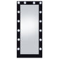 Zayan Full Length Floor Mirror With Lighting Black High Gloss